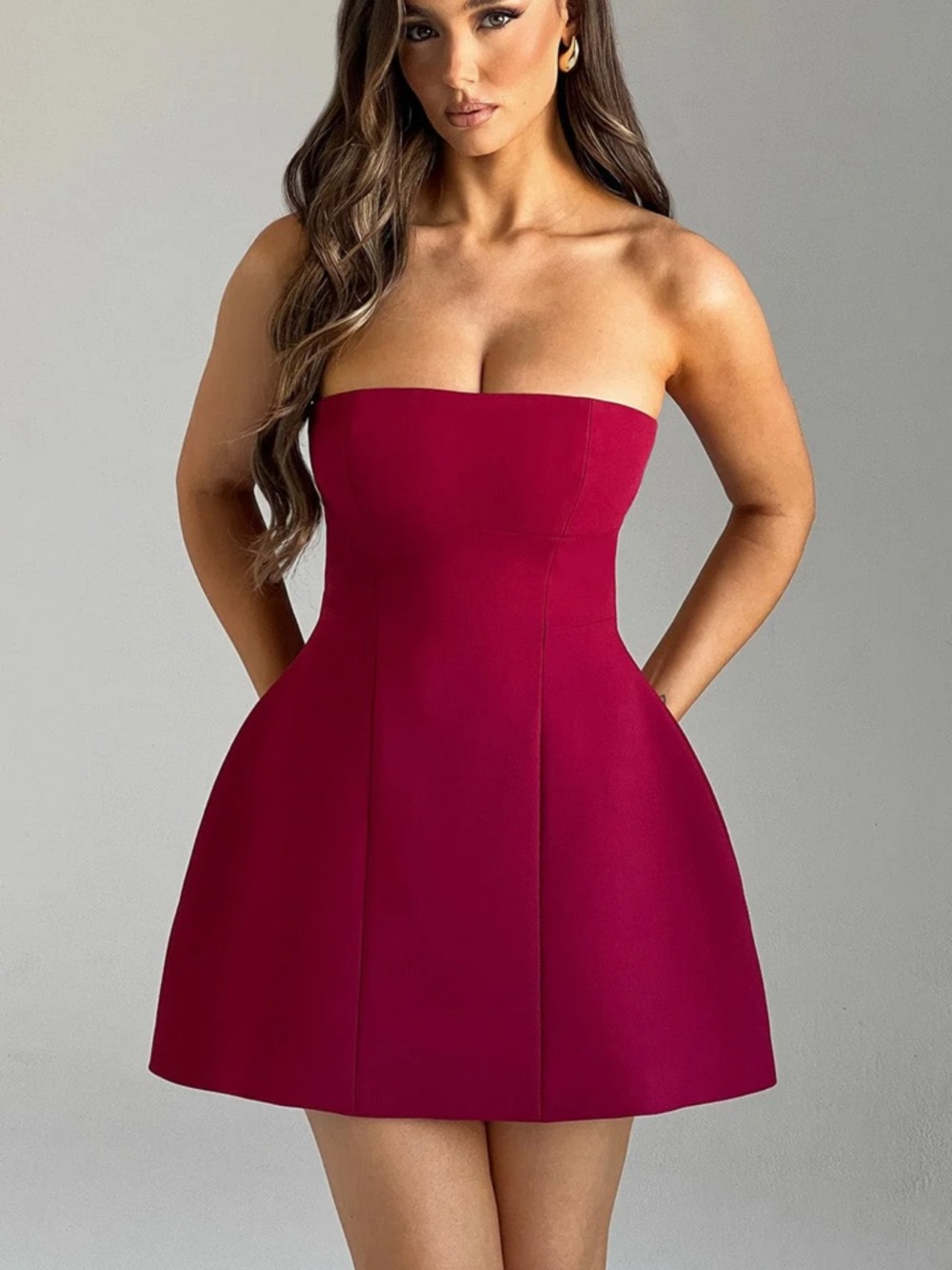 Babyboo Asha Mini dress in Wine size S